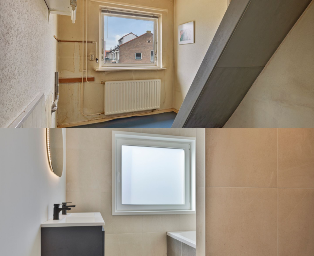 Before/after De Wetstraat 96 Ridderdkerk